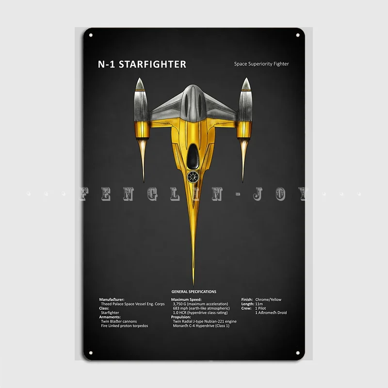 Home Cinema Wall Design - N1 Starfighter Targa in metallo Cinema