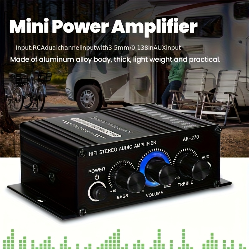 Home Cinema Reviews - Amplificatore HIFI AK-270, 2.0 canali, audio