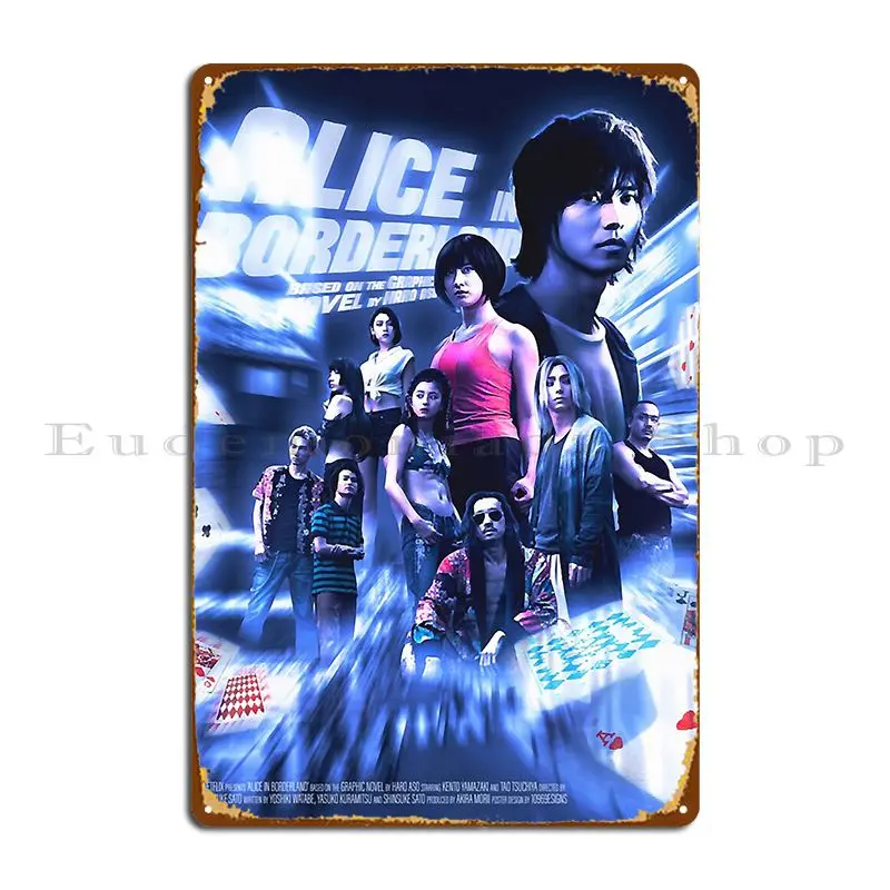 Home Cinema Wall Design - Alice In Borderland Targa in metallo
