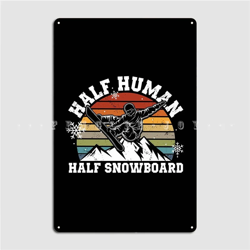Home Cinema Wall Design - Snowboard Sayings Regali Targa in metallo