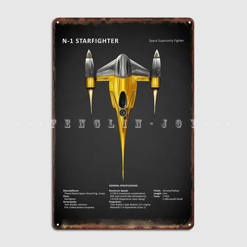N1 Starfighter Targa in metall - Home Cinema Wall Design recensione e prezzo