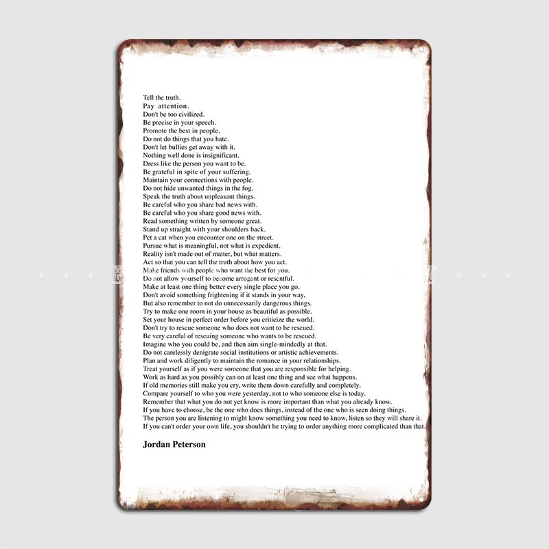 Jordan Peterson Quotes Metal S - Home Cinema Quotes recensione e prezzo